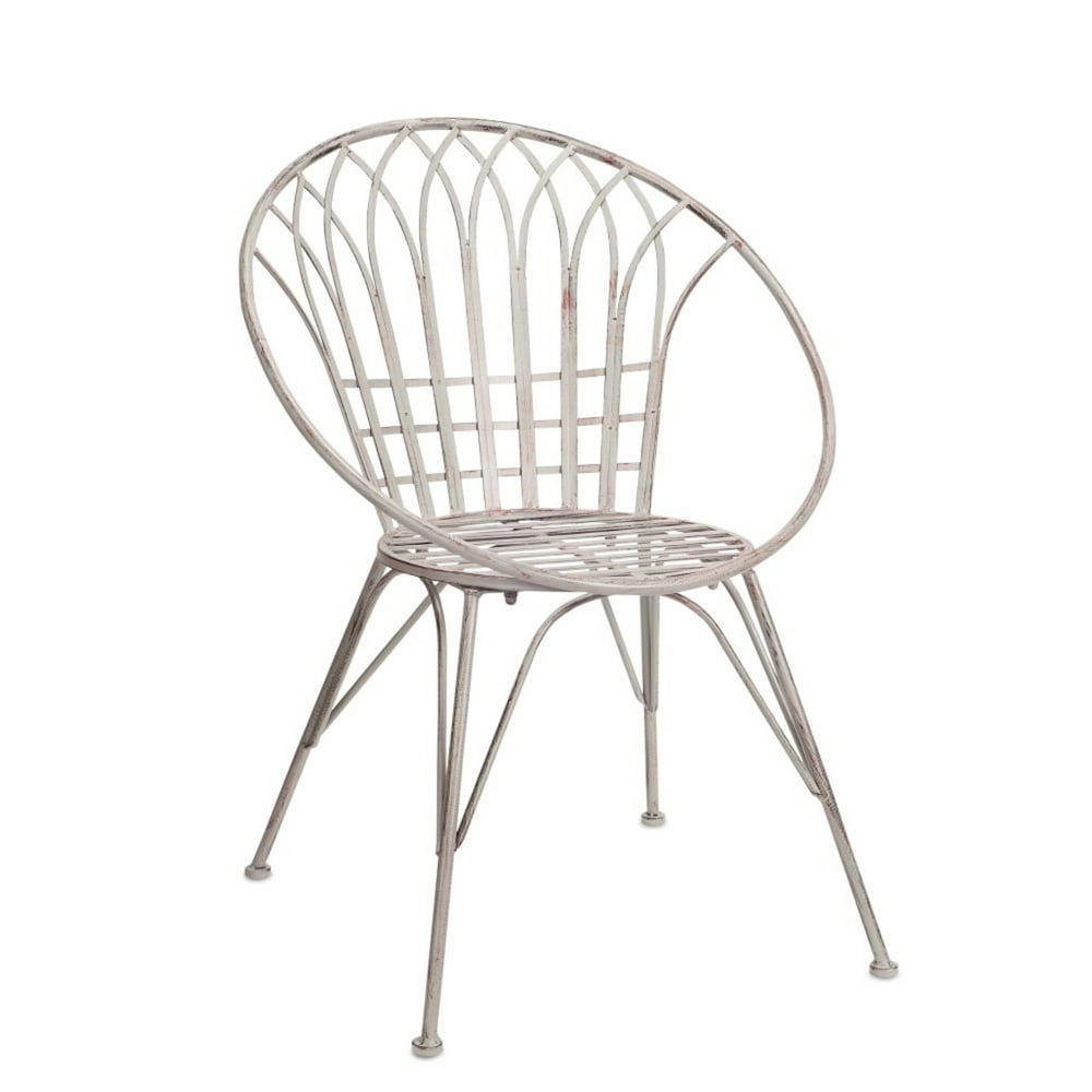 Melrose International White Outdoor Chair Set of 2