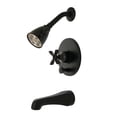 thumbnail image 3 of Kingston Brass VB86920ZX Millennium Tub and Shower Faucet, Polished Brass, 3 of 4