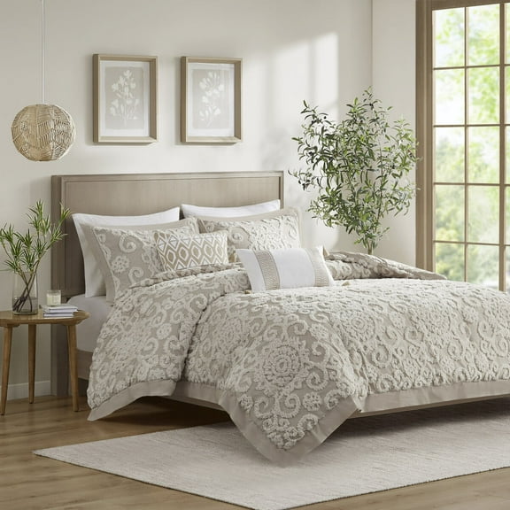 Bedding Sets, Cotton Comforter Mini Set Taupe King, Bed Sets, Comforter Sets,