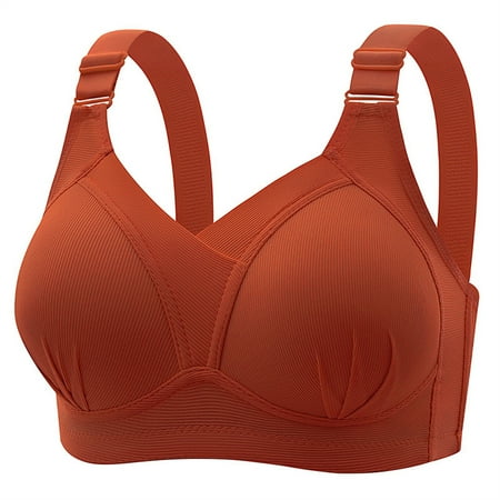Up to 50% off HAPIMO Everyday Bras for Women Stretch Underwear Gathered Wire Free Comfortable Hollow Out Camisole Comfort Brassiere Plus Size Ultra Light Lingerie Savings