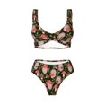 thumbnail image 4 of Rocae Edgehog and Mushrooms for Bikini Set for Women Two Piece Sexy High Swimsuits Split Crossover Bikini, 4 of 9