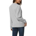 thumbnail image 3 of Unique Bargains Women's Long Sleeve Square Neck Solid Color Fake Two-Piece Casual Top, 3 of 6