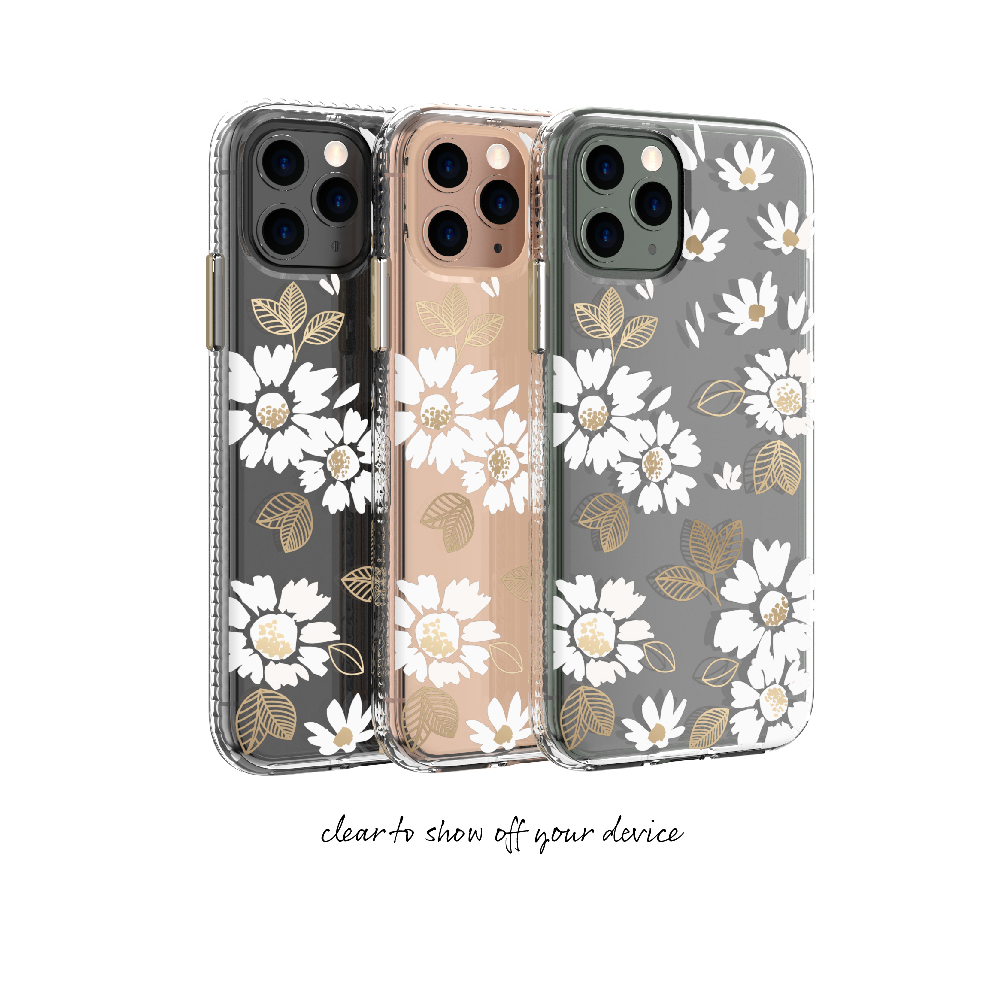 Clear White Floral Phone Case for iPhone 11 Pro - image 3 of 5