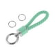 thumbnail image 1 of Llavero de Coche Único Bargains Llavero Universal con Anillo para Llaves Fobs de Cuero Sintético Metal Tono Plateado Verde Pálido 1 Pcs, 1 of 6