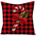 thumbnail image 1 of CEHVOM Housses de Coussin de Noël, Housses de Coussin de Noël Rouges 18x18, Housses de Coussin de Noël en Solde, Housse de Coussin de Noël en Lin pour Canapé Maison Décoration de Noël 1PCS, 1 of 9