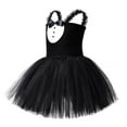 thumbnail image 4 of Aayomet Dress Up Clothes For Little Girls Girl's Flutter Sleeve Stretchy A-Line Swing Flared Skater Party Dress,Black 3-4 Years, 4 of 5