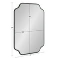 thumbnail image 6 of Kate and Laurel Plumley Glam Scalloped Wall Mirror, 24 x 36, Black, Transitional Mirror Wall Decor, 6 of 8