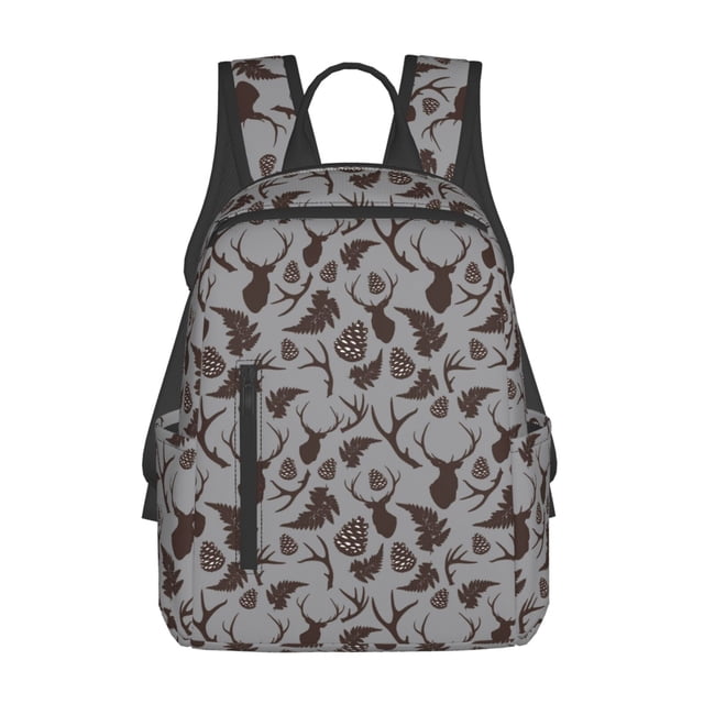 Balery Brown Moose with Pinecones Mochila Ligera para Hombres y Mujeres – Resistente y Impermeable, Ideal para la Escuela, el Trabajo, los Viajes y el Uso Diario
