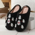 thumbnail image 3 of BERANMEY Halloween Slippers for Women Perfect Soft Plush Comfy Warm Slip-On Cute Womens Slippers Indoor Fluffy House Slippers for Women and Men Non-slip Fuzzy Flat Slides, 3 of 7