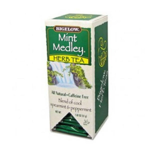 Bigelow Mint Medley Herbal Tea Bags, 1.82 oz, 28 count