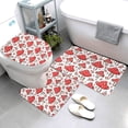 thumbnail image 3 of Bathroom Rugs Sets 3 Piece - Amanita Red Mushroom Absorbent Non Slip Bath Mats, U-Shape Toilet Lid Cover, Contour Mat, Soft Washable Shower Mats Bath Rug Mat for Bathroom Tub Toilet, 3 of 7
