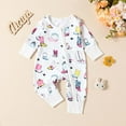 thumbnail image 2 of Zshosam Baby Rompers Long Sleeve Newborn Baby Girl Clothes Infant Long Sleeve Romper Jumpsuit Rompers Size 3 6 Months,(White 3-6 Months), 2 of 5