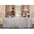 thumbnail image 2 of GFDYREE Sequin Tablecloth, Rectangular, 60"x126", Silver, 2 of 7