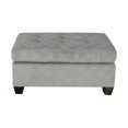 thumbnail image 2 of OakvillePark Mattapan Velvet Upholstered Ottoman, Taupe, 2 of 4