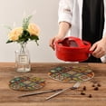 thumbnail image 7 of FREEAMG Mandala Round Trivets Pot Holders 2 Pcs, Heat Resistant Cotton Thread Weave Trivets for Hot Dishes, Cooking, Baking, Farmhouse, Kitchen Decor, 7 of 7