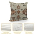 thumbnail image 4 of Qinduosi Boho Pillow Covers Set of ,Orange Pattern Throw Pillow Covers Outdoor Decorative Linen Pillow Covers for Couch Bed Sofa Cushion Boho Pillowcases, 4 of 5