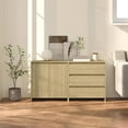 thumbnail image 5 of vidaXL Sideboard 2 Piece Engineered Wood Side Cabinet Furniture Multi Colors, 5 of 25