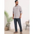 thumbnail image 5 of DARING DIVA Men's Casual Workwear Long Sleeve Button Down Hiking Shirts M Beige, 5 of 7