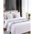 thumbnail image 4 of Bed Runner Scarf Twin Size, Purple Eucalyptus Leaves Stain Bed Runners & Scarves for Foot of Beds, Watercolor Spring Summer Botanical Decorative Bedding Runner Scarf for Hotel 71 x20 Inch, 4 of 6