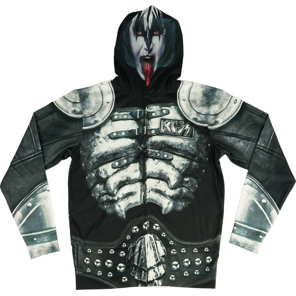 kiss zip up hoodie