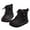 Black, variant on Little and Big Girls' Faux Fur Boots Fleece Lined Slip-On Boots Soft Sole Comfortable Footwear Warm Boots Toddler Shoes Solid Color Breathable Winter Fashion Footwear