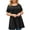 Black, variant on VEPKUL Plus Size Blouse for Women Short Sleeve Casual Shirt Tunic Tops Down Neck T-Shirt Loose Shirt B-purple 1X