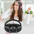 thumbnail image 6 of singing wood Portable CD Player Boombox with Aux Line-in Cable, AM/FM Stereo Radio, Gray, 6 of 9