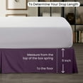 thumbnail image 4 of Plum Solid Pleated Bed Skirt Twin XL Size -11 Inch Drop Split Corner Pleated Bedskirts -Microfiber Box Pleated Bedskirts - Never Lift Your Mattress - Hotel Quality Magic Bed Skirt, 4 of 8