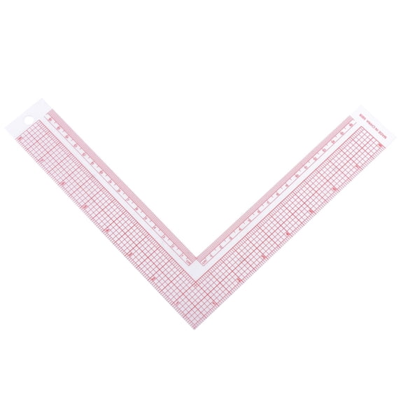 L-Shaped Plastic Sewing Ruler for Fabric Cutting, Clothing Design, Tailoring, and Accurate Measurement - 1 Piece Measuring Tool