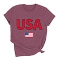 thumbnail image 4 of Mifsaly American Flag Shirt Women Summer Casual Usa Flag Graphic Basic T Shirts 4Th Of July Crewneck Short Sleeve Cotton Tops Lightweight Breathable Daily Wear Patriotic Tee M, 4 of 6