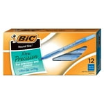 BIC Round Stic Xtra Precision Fine Blue Ballpoint Pens, Medium Point (0.8 mm), 12-Count Pack, Excellent Writing Pens