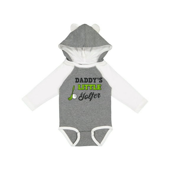 Inktastic Daddys Little Golfer with Golf Club and Ball Boys or Girls Long Sleeve Baby Bodysuit