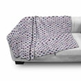 thumbnail image 3 of Grid Soft Flannel Fleece Throw Blanket, Vintage Style Diagonally Aligned Squares Mesh in Gradient Purple Color Illustration, Cozy Plush for Indoor and Outdoor Use, 50" x 70", Multicolor, by Ambesonne, 3 of 6