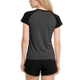thumbnail image 4 of Zpanxa Girls Outfits Solid Color Round Neck Short Sleeve Quick Dry Athletic T Shirt with Shorts Set 9-10 Years, 4 of 5