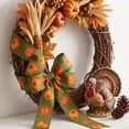 thumbnail image 6 of Cadancy Thanksgiving Ribbon 15ft Pumpkin Pattern Fabric Ribbon Wired Edge for Gift Wrapping Crafts Bow Making Wreath Seasonal Handmade Project Fall Decor, 6 of 6