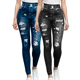 thumbnail image 1 of Pack de 2 Leggins Mujer Unitalla Mezclilla Faja Alta Estilo Pantalón Mezclilla Jegging Tiro Alto, Mallon licra Cómodos Elásticos, 1 of 9