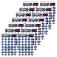 thumbnail image 2 of Blue Gingham Checkered 12 Pack Premium Disposable Plastic Picnic Tablecloth 84" Inch Round Table Cover By Grandipity, 2 of 7