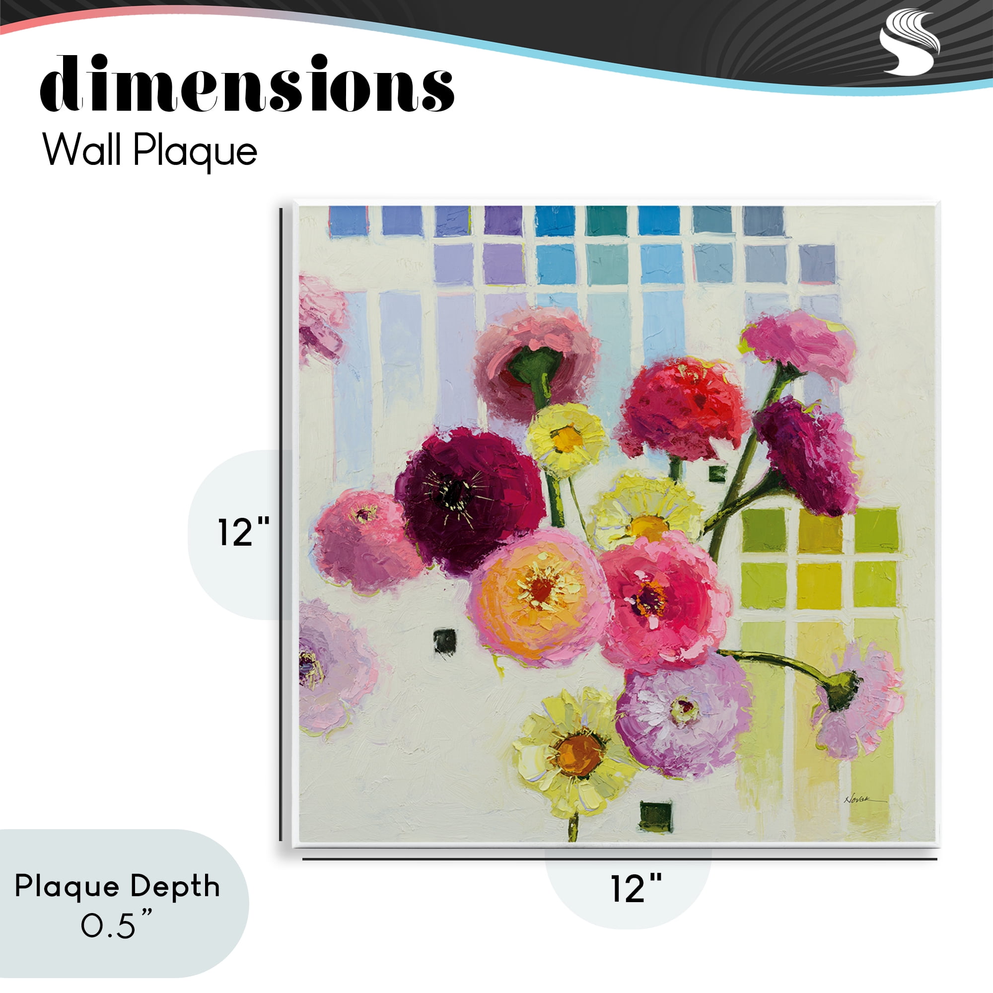Stupell Industries Color Chart Pastel Bloom Study Wall Plaque Art, design by Shirley Novak