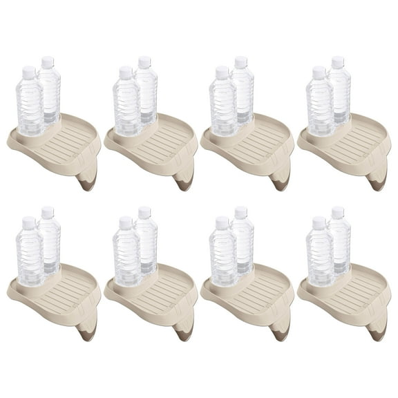 Intex PureSpa Attachable Cup Holder, Pool & Hot Tub Accessory, 8 Pack, Tan