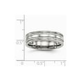 thumbnail image 2 of Stainless Steel Polished Grooved 6.00mm Band Ring - Size 6.5, 2 of 2