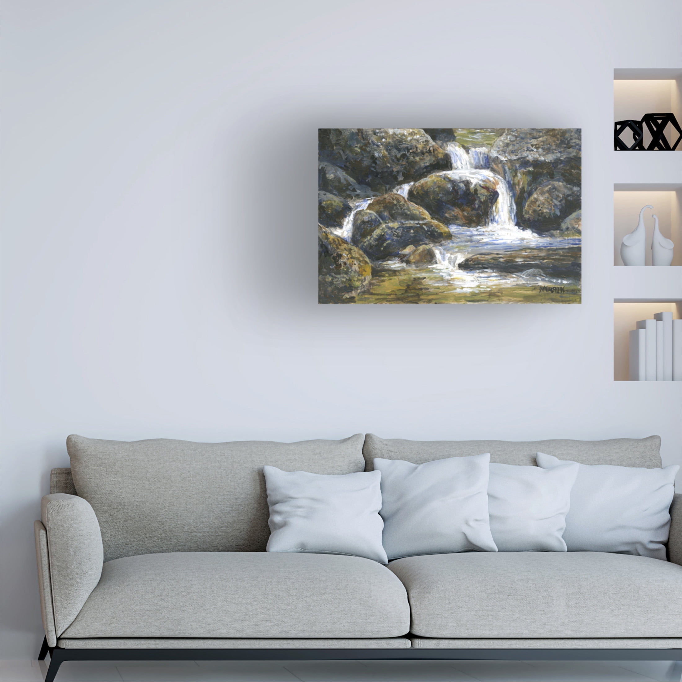 Canvas Wall Art - John Morrow 'Water Study' Wall Art for Living Room, Bedroom, or Office Décor by Trademark Fine Art - 32 x 22 Inches