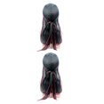 thumbnail image 3 of Minnieouse Silky Cap Bonnet Headwraps con cola larga Moda Elasticidad Flexible Ajustable para ciclistas Amantes del Decoración diaria Borde rojo Borde rojo negro Código promedio 2Conjunto, 3 of 6
