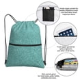 thumbnail image 3 of Naloa Teal Green Glitter Drawstring Backpack String Bag Cinch Water Resistant for Gym Shopping Sport Yoga, 3 of 6