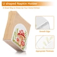 thumbnail image 4 of Red Mushrooms Acrylic Napkin Holder Clear Paper Tissue Dispenser Kitchen Dining Room Bathroom Party Hotel, 4 of 8