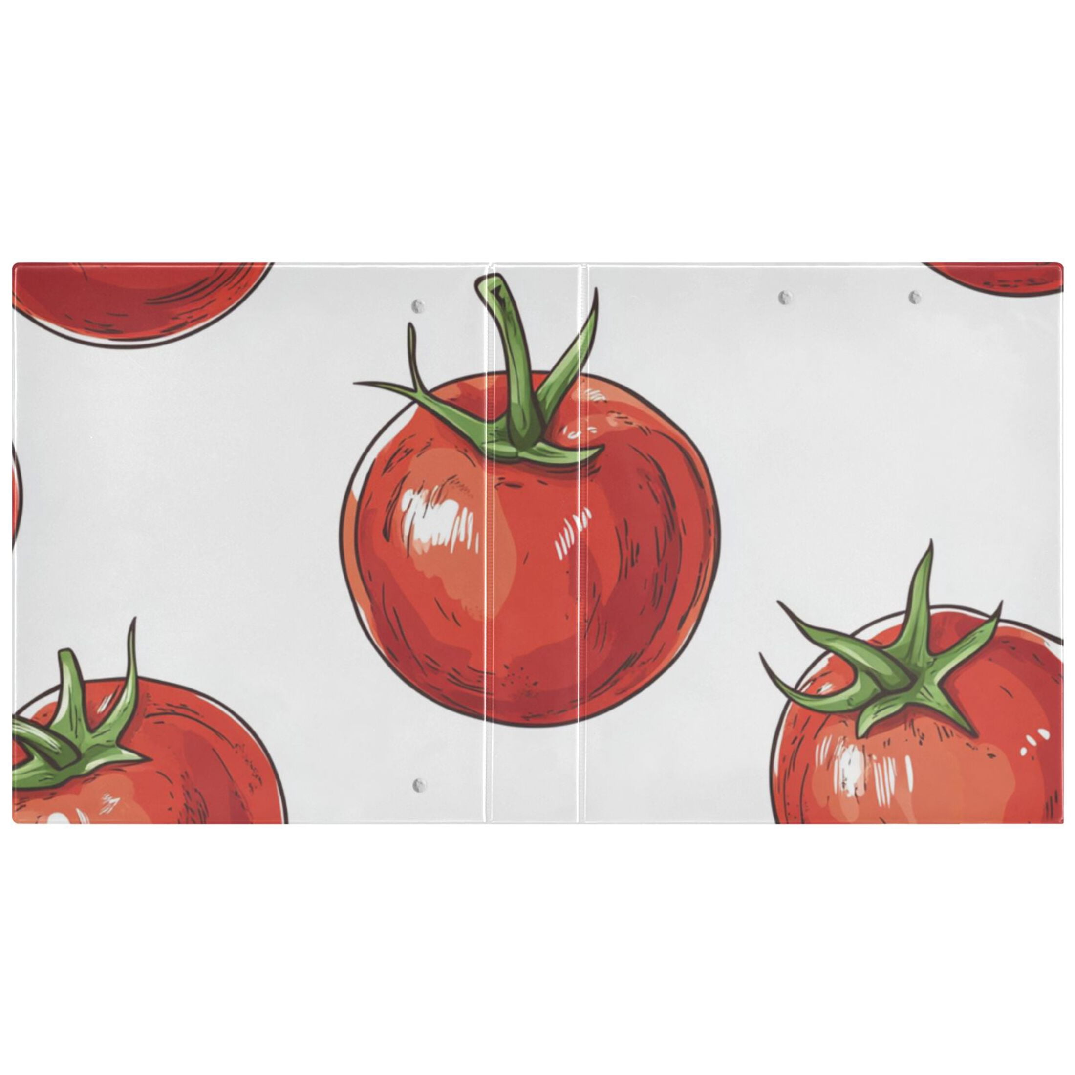 Tomatoes in White 3 Ring Binders 1.5 inch Hardcover File Folders with Interior Pockets A4 Size Organizer for School Office Hospital