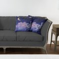 thumbnail image 7 of Ambesonne Moon Throw Pillow Cover 2 Pack, Stars in the Night Cosmic, 16", Yellow Purple, 7 of 7