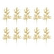 thumbnail image 1 of Wosthever 30 Uds. De magia navideña con ramitas de purpurina, decoraciones para árboles de Navidad blancos, ramas de pino artificiales oro 30 Uds., 1 of 6