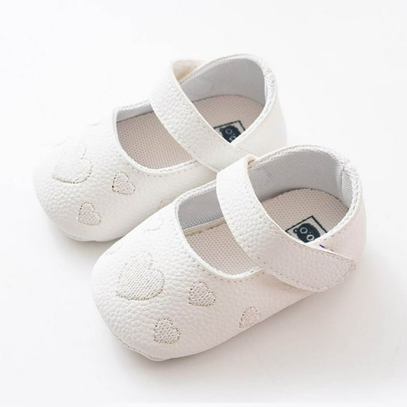 Fdrone Baby Girls Boys Shoes Infant Toddler Leather Moccasins Soft Sole Loafers First Walker Oxford Dress Shoes Crib Shoes Unisex Steps Walking Flat Lazy Crib Shoe (9-12 Months, WH2)