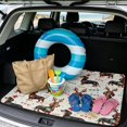 thumbnail image 2 of Bulopur Vintage Christmas Bow Car Trunk Mat 29" x 39", Bow Cargo Liner, Waterproof Non-Slip Rear Cargo Mat for Winter Xmas Driving, 2 of 7