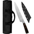 thumbnail image 4 of Steady Home™ Professional Chef Knife Set, 8 Pieces High Carbon Stainless Steel MasterChef Knives with Knife Sharpening Rod Roll Bag with Bonus Kitchen Gadgets, Ultra Sharp Kitchen Knives Set, 4 of 7